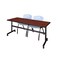 Kobe Rectangle Tables > Nesting Tables > Kobe Flip Top Table & Chair Sets, 72 W, 24 L, 29 H, Cherry MKFT7224CH47GY - alternate 1